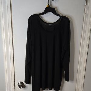 Torrid Black Sheer Starry Top Size 5x